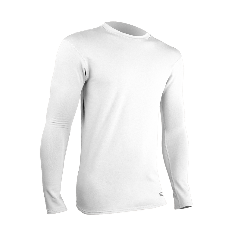 Clearance: PowerSkins® Compression Heavyweight Performance LS Crew - White